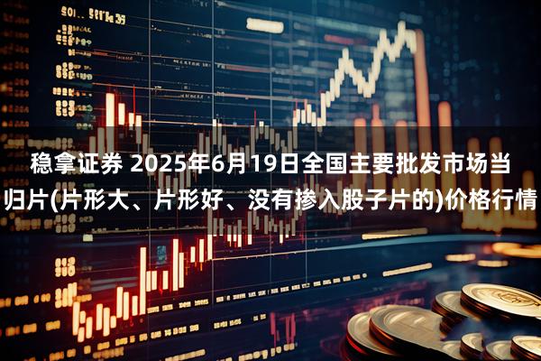 稳拿证券 2025年6月19日全国主要批发市场当归片(片形大、片形好、没有掺入股子片的)价格行情